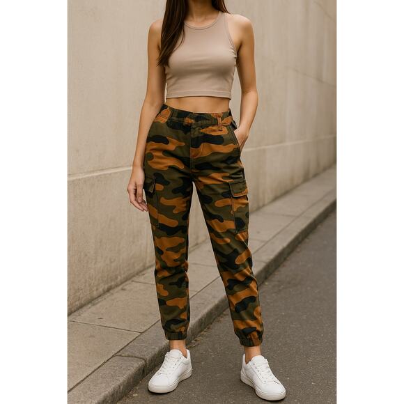 Camo Jogger Pants VIP Jeans Sculpting Stretch Cargo Style Women’s 7/8 - Picture 1 of 8